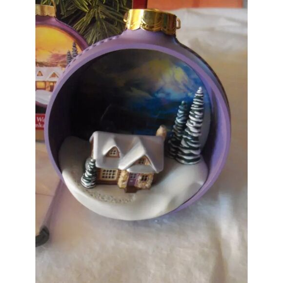 T2 Lot Of 3 1997 Thomas Kinkade Hallmark Victorian Christmas ornaments. - Picture 2 of 10
